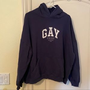 Blue Gay Pride Hoodie.